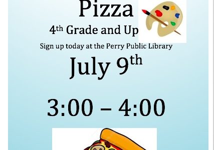 Pizza and Painting!! Come enjoy an afternoon with your friends painting at the library. Sign up at the front desk!