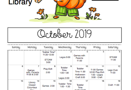 Check out what is happening in October at the library. Check out what is happening in October at the library.