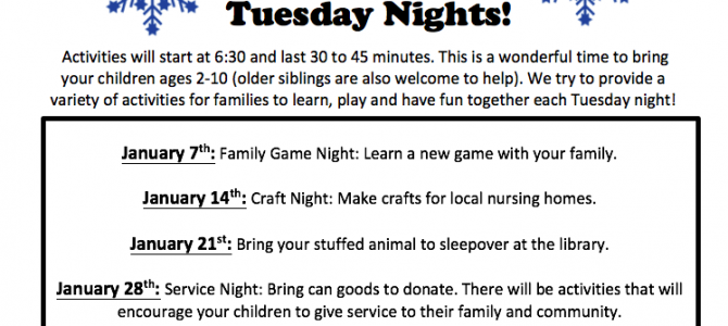 Family Fun Tuesday Nights Family Fun Tuesday Nights