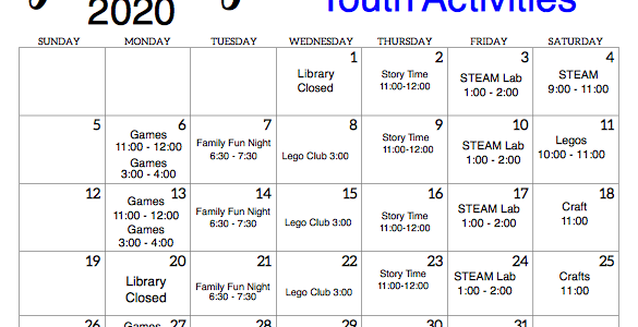 Check out all the youth events for January. Check out all the youth events for January.